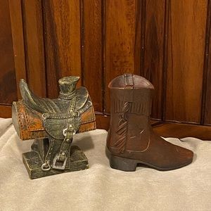 🤩NWT western Decor saddle and boot 3”x3”
